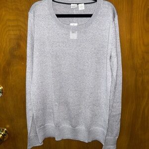 GAP Light Gray Merino Wool Crewneck Sweater